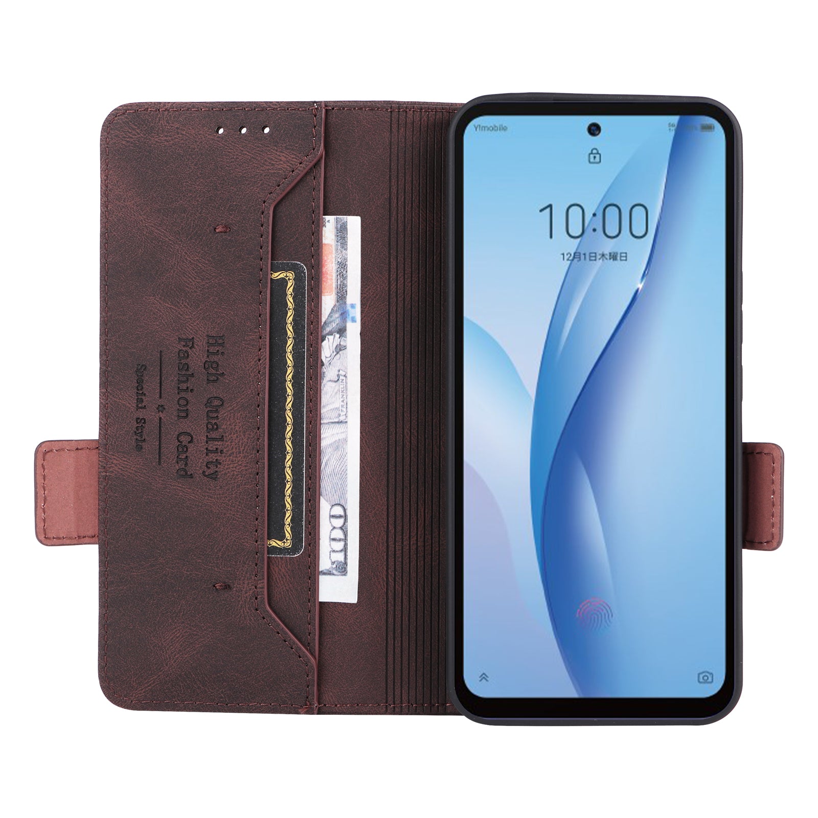 Til ZTE Libero 5G III Hardware Decor Dobbelt magnetisk lås Anti-fald telefoncover Pungholder Anti-ridse PU læder telefontaske Til ZTE Libero 5G III Hardware Decor Dobbelt magnetisk lås Anti-fald telefoncover Pungholder Anti-ridse PU læder telefontaske